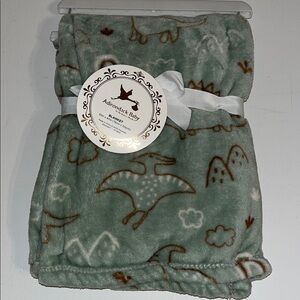 Dinosaur Adirondack Berkshire security Blanket throw Baby Boy  Pterodactyl